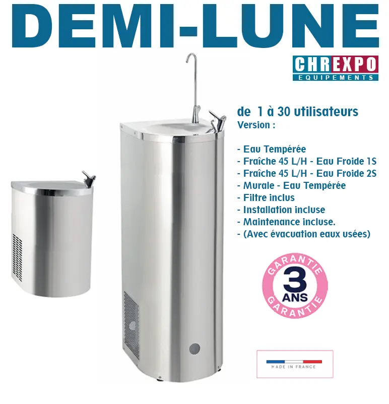 Location Mensuelle Fontaine à eau Demi-Lune