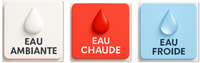 EAU AMBIANTE + FROIDE + CHAUDE