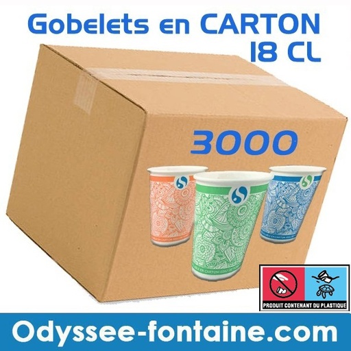 [VT-CART3000] CARTON DE 3000 GOBELETS EN CARTON